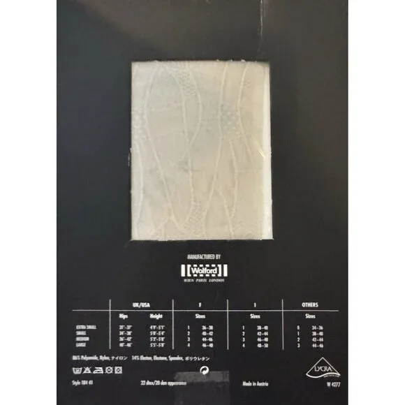 Wolford Giorgio Armani 20 den Textured Tights Size: Medium Color: Sabbia 18441 - Picture 3 of 7